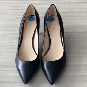 Classic Black Leather Heels